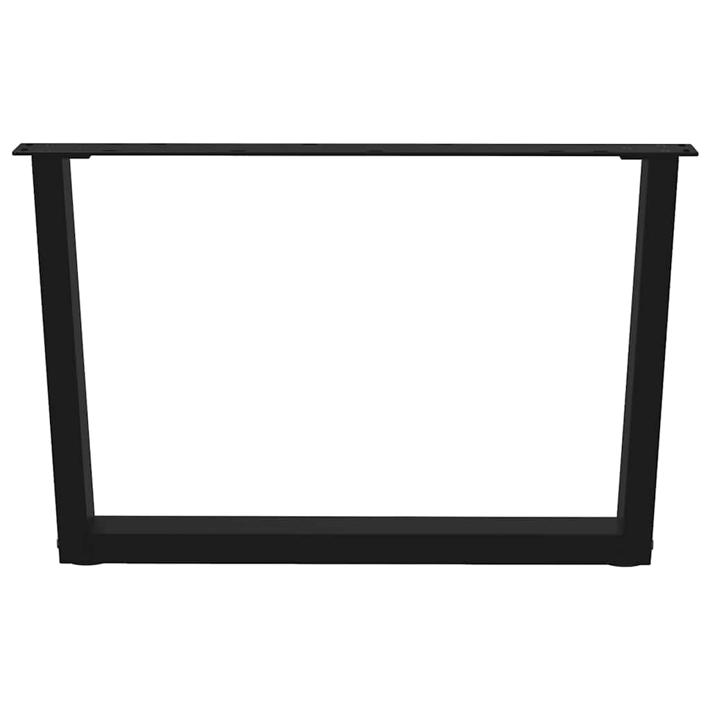 Coffee Table Legs V-Shape 2 pcs Black 70x(42-43.3) cm Steel