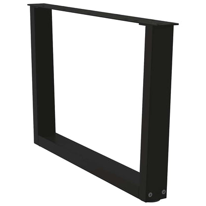 Coffee Table Legs V-Shape 2 pcs Black 70x(42-43.3) cm Steel