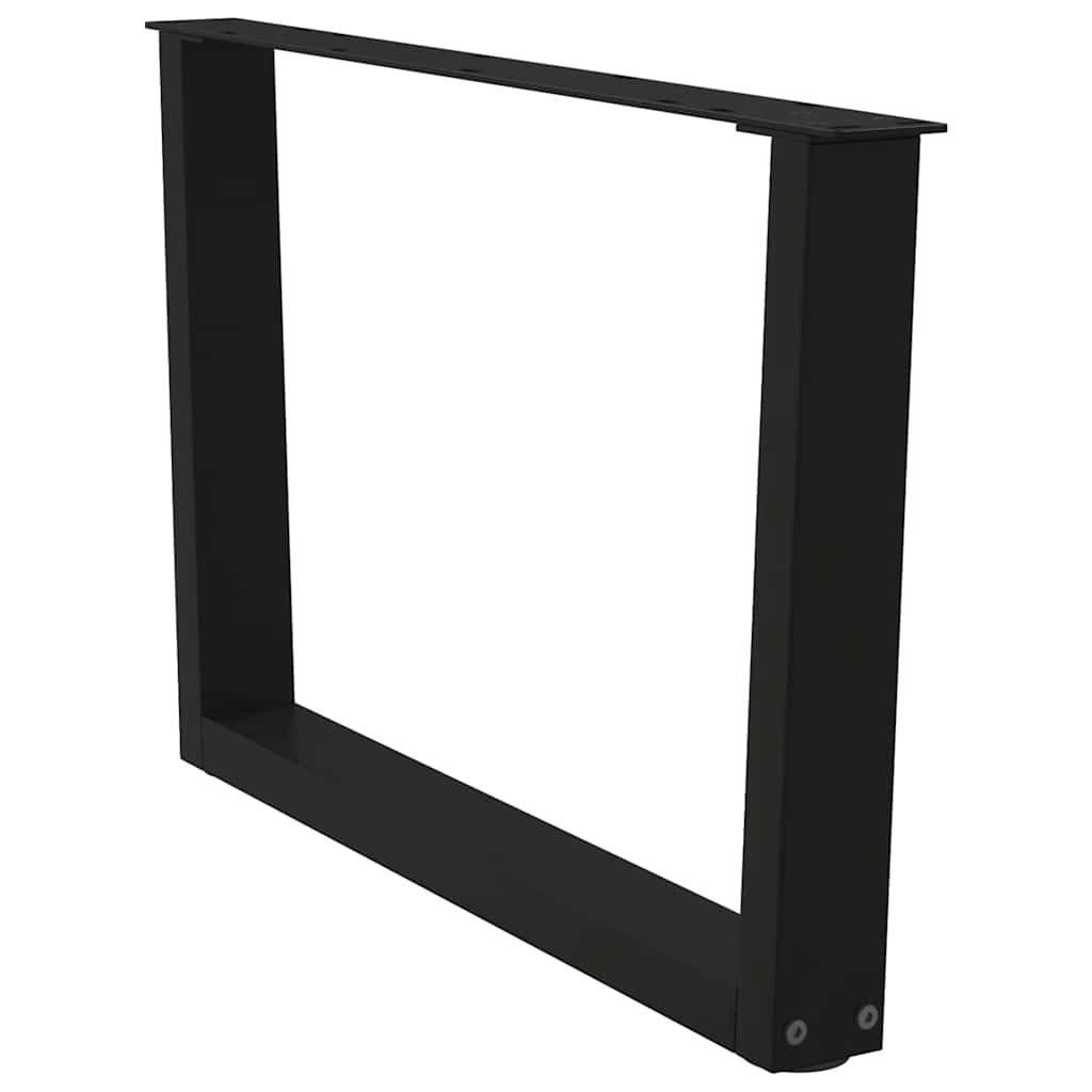 Coffee Table Legs V-Shape 2 pcs Black 70x(42-43.3) cm Steel