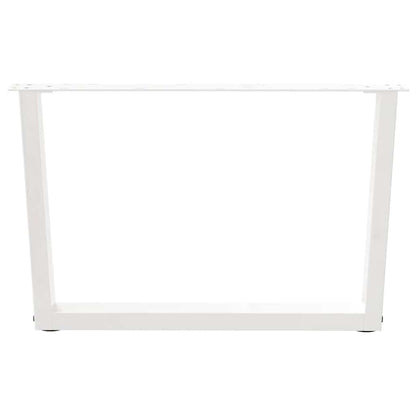 Coffee Table Legs V-Shape 2 pcs White 70x(42-43.3) cm Steel