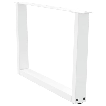 Coffee Table Legs V-Shape 2 pcs White 70x(42-43.3) cm Steel