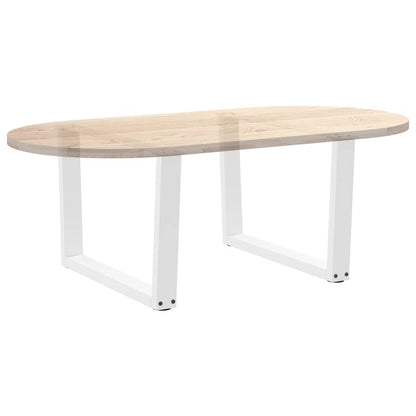 Coffee Table Legs V-Shape 2 pcs White 70x(42-43.3) cm Steel