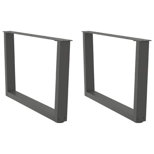 Coffee Table Legs V-Shape 2 pcs Anthracite 70x(42-43.3) cm Steel