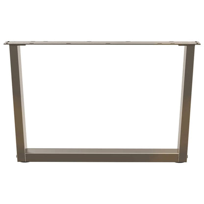 Coffee Table Legs V-Shape 2 pcs Natural Steel 70x(42-43.3) cm Steel