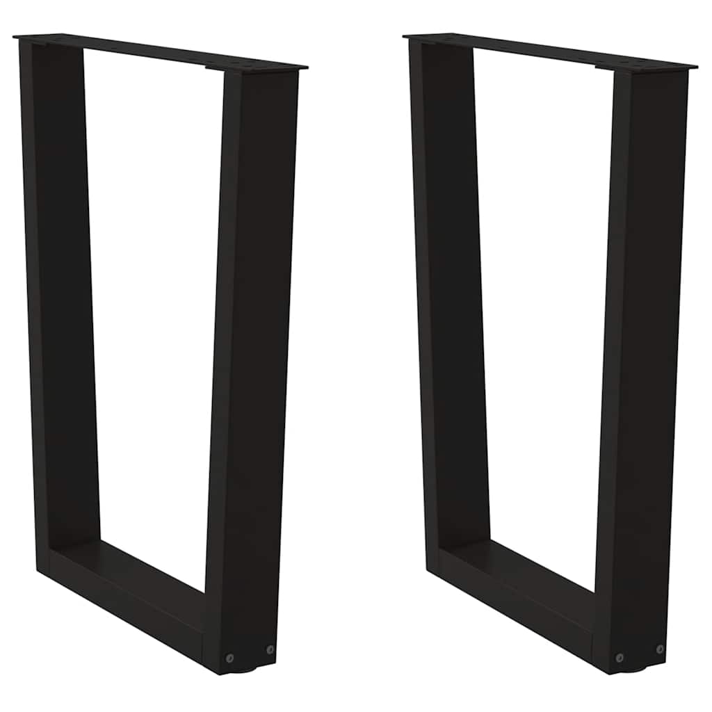 Dining Table Leg | Black | Powder-coated steel | 60 cm wide