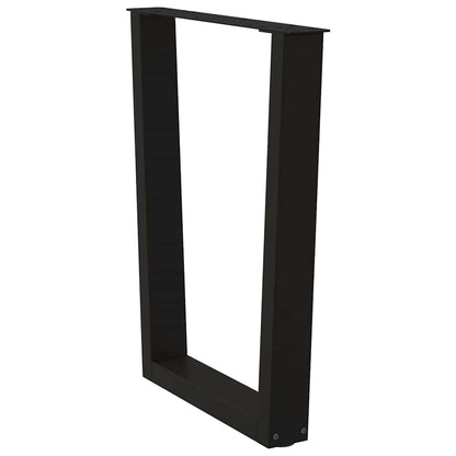 Dining Table Leg | Black | Powder-coated steel | 60 cm wide