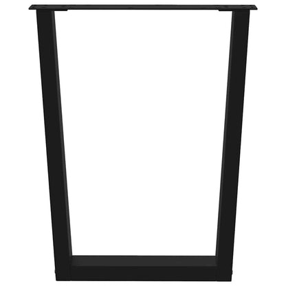 Dining Table Leg | Black | Powder-coated steel | 60 cm wide