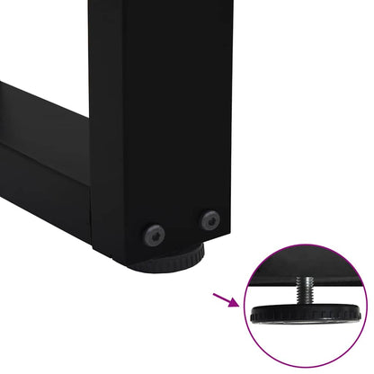 Dining Table Leg | Black | Powder-coated steel | 60 cm wide