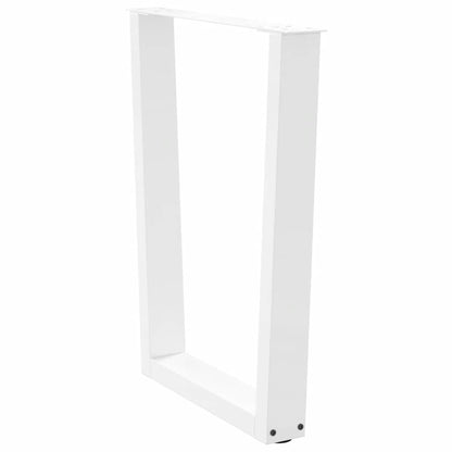 Dining Table Legs V-Shape 2 pcs White 60x(72-73.3) cm Steel