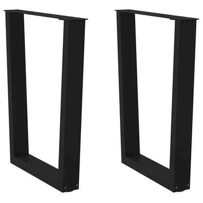 Dining Table Leg | Black | Powder-coated steel | Medium