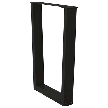 Dining Table Leg | Black | Powder-coated steel | Medium
