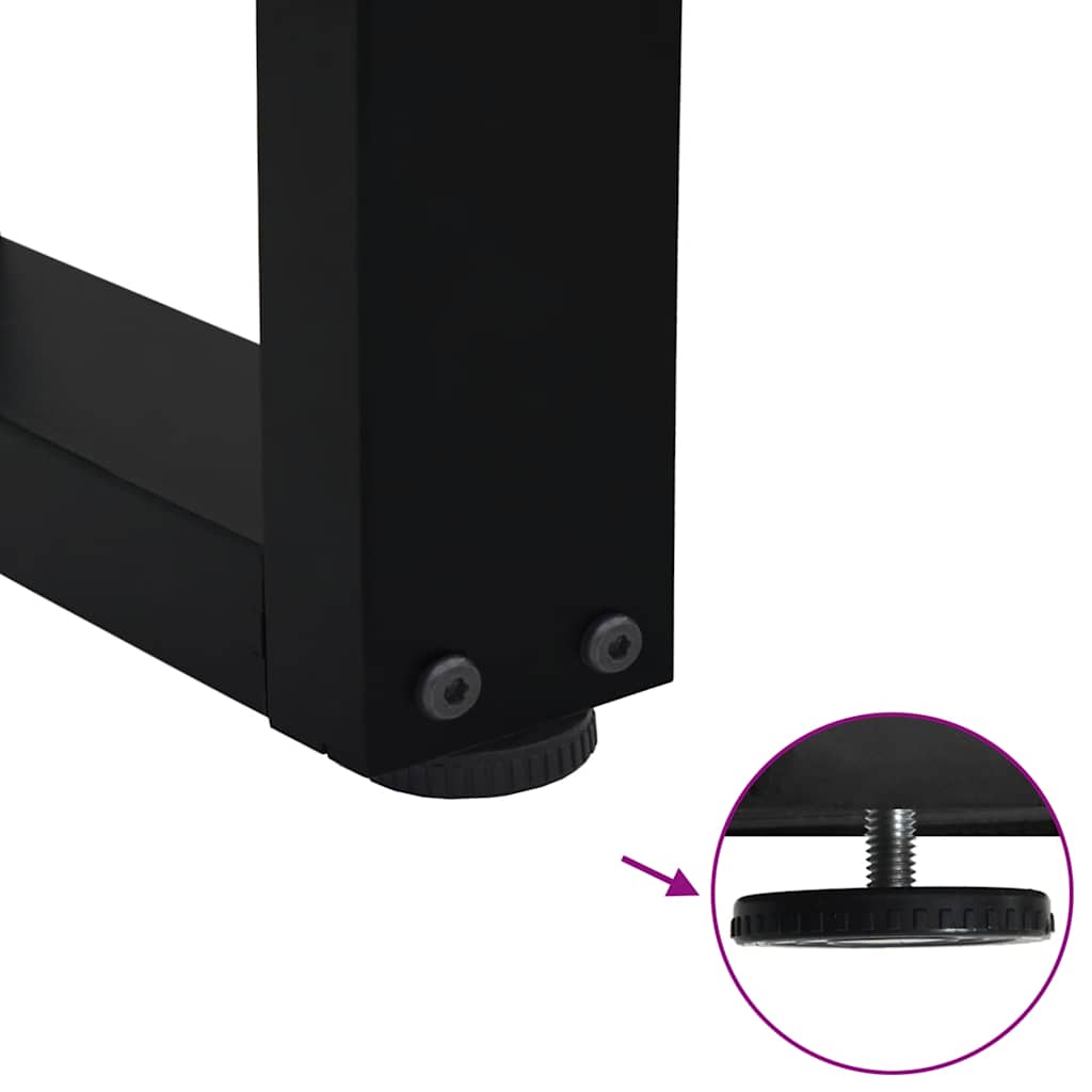 Dining Table Leg | Black | Powder-coated steel | Medium