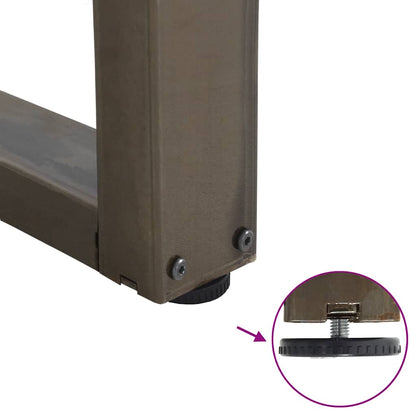 Dining Table Legs V-Shape 2 pcs Natural Steel 70x(72-73.3) cm Steel