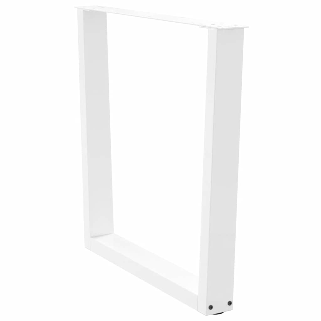 Dining Table Legs V-Shape 2 pcs White 90x(72-73.3) cm Steel