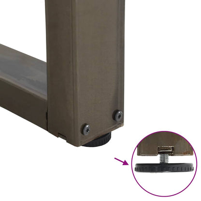 Dining Table Legs V-Shape 2 pcs Natural Steel 90x(72-73.3) cm Steel