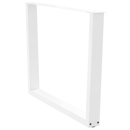 Dining Table Legs V-Shape 2 pcs White 100x(72-73.3) cm Steel