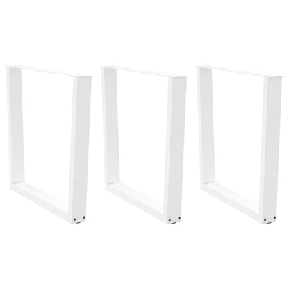 Dining Table Legs V-Shape 3 pcs White 80x(72-73.3) cm Steel