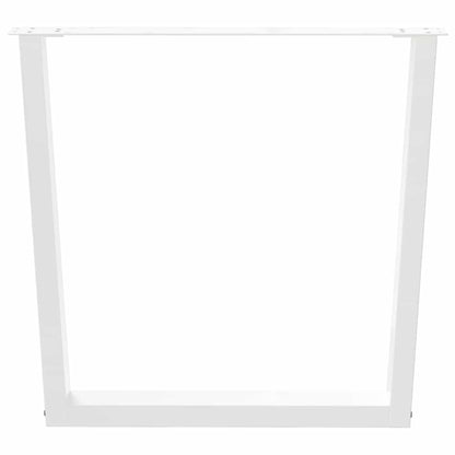 Dining Table Legs V-Shape 3 pcs White 90x(72-73.3) cm Steel