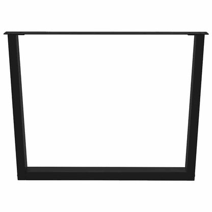 Dining Table Legs V-Shape 3 pcs Black 100x(72-73.3) cm Steel