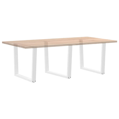 Dining Table Legs V-Shape 3 pcs White 100x(72-73.3) cm Steel