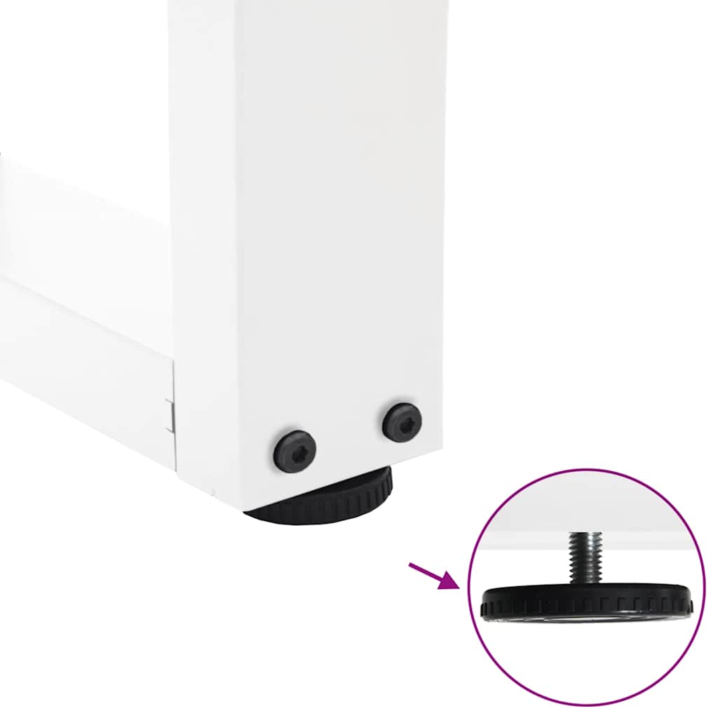 Dining Table Legs V-Shape 3 pcs White 100x(72-73.3) cm Steel