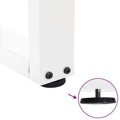 Dining Table Legs V-Shape 3 pcs White 100x(72-73.3) cm Steel