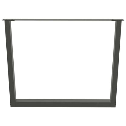 Dining Table Legs V-Shape 3 pcs Anthracite 100x(72-73.3) cm Steel