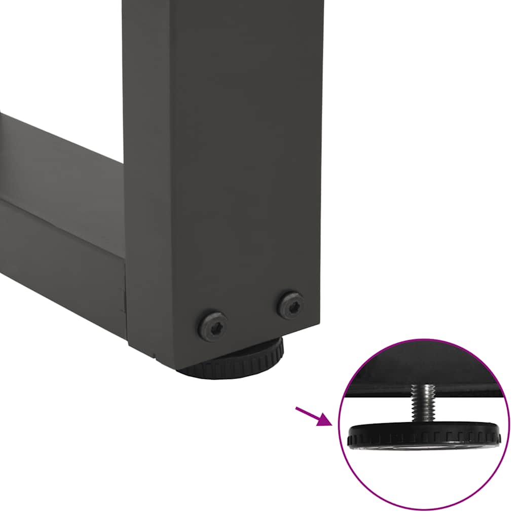 Dining Table Legs V-Shape 3 pcs Anthracite 100x(72-73.3) cm Steel