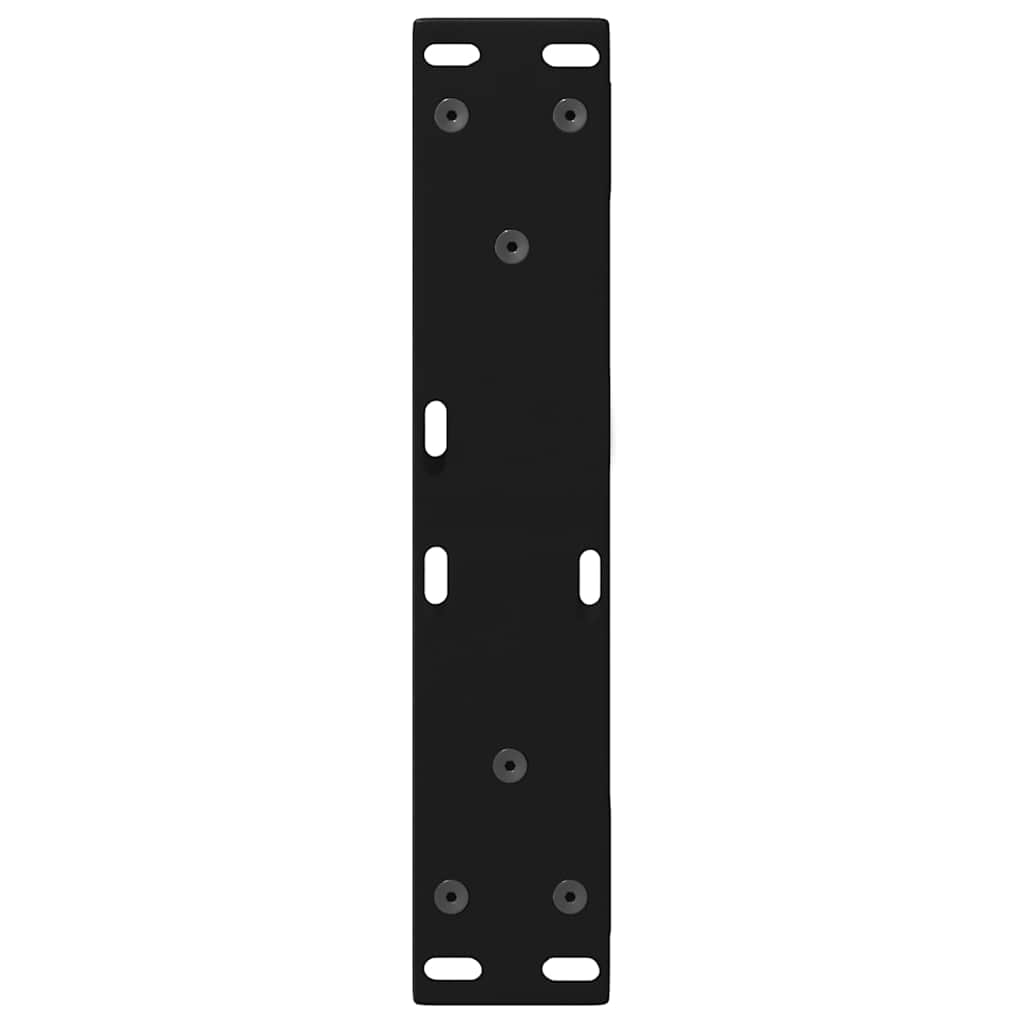 Coffee Table Legs 2 pcs Black 30x(30-31.3) cm Steel