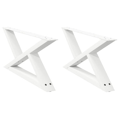 Coffee Table Legs 2 pcs White 70x(30-31.3) cm Steel