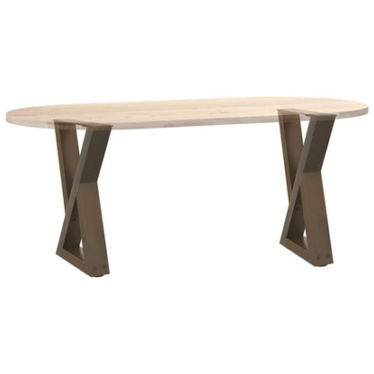 Coffee Table Legs 2 pcs Natural Steel 38x(42-43.3) cm Steel