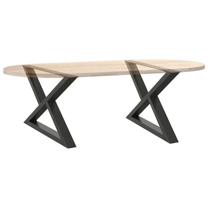 Coffee Table Legs 2 pcs Anthracite 70x(42-43.3) cm Steel