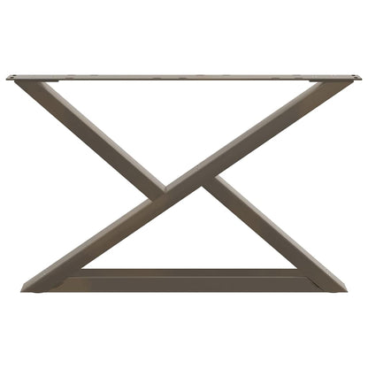 Coffee Table Legs 2 pcs Natural Steel 70x(42-43.3) cm Steel