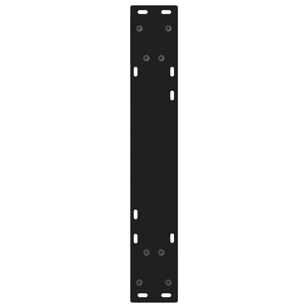 Dining Table Legs 2 pcs Black 50x(72-73.3) cm Steel