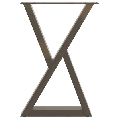 Dining Table Legs 2 pcs Natural Steel 50x(72-73.3) cm Steel