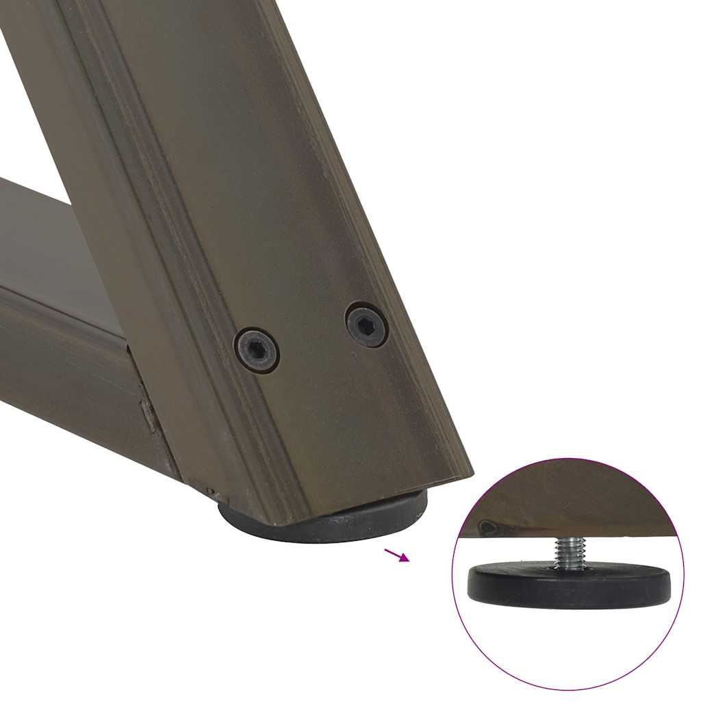 Dining Table Legs 2 pcs Natural Steel 50x(72-73.3) cm Steel