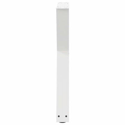 Dining Table Legs 2 pcs White 60x(72-73.3) cm Steel