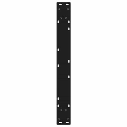 Dining Table Legs 2 pcs Black 70x(72-73.3) cm Steel