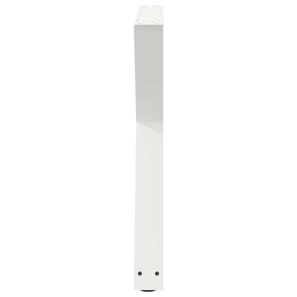 Dining Table Legs 2 pcs White 70x(72-73.3) cm Steel