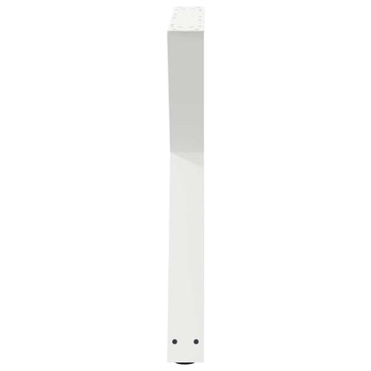 Dining Table Legs 2 pcs White 70x(72-73.3) cm Steel