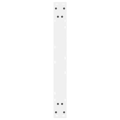 Dining Table Legs 2 pcs White 70x(72-73.3) cm Steel