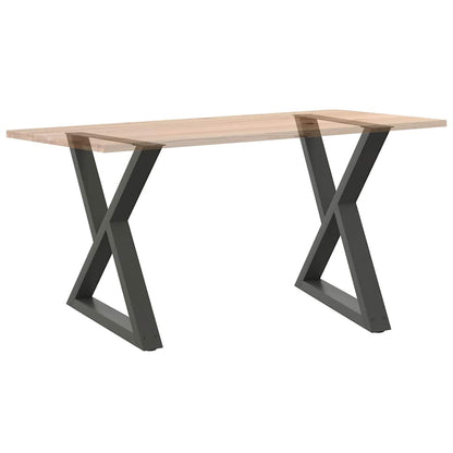 Dining Table Legs 2 pcs Anthracite 70x(72-73.3) cm Steel