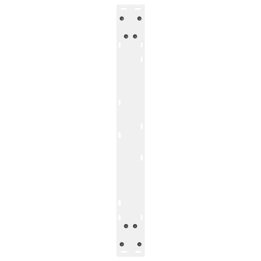 Dining Table Legs 2 pcs White 80x(72-73.3) cm Steel