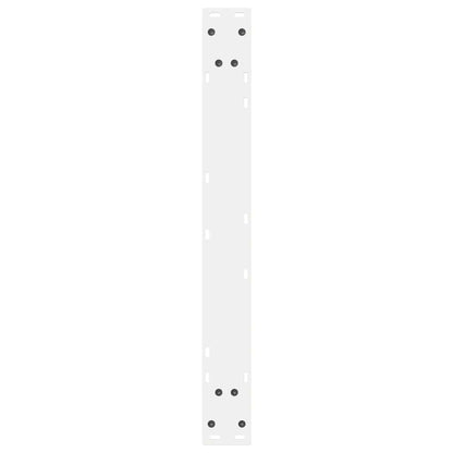Dining Table Legs 2 pcs White 80x(72-73.3) cm Steel