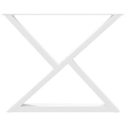 Dining Table Legs 2 pcs White 90x(72-73.3) cm Steel