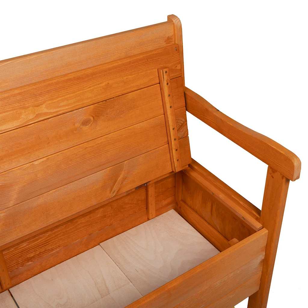 Outdoor Bench Brown 119 x 44 x 76 cm Solid Pine Wood