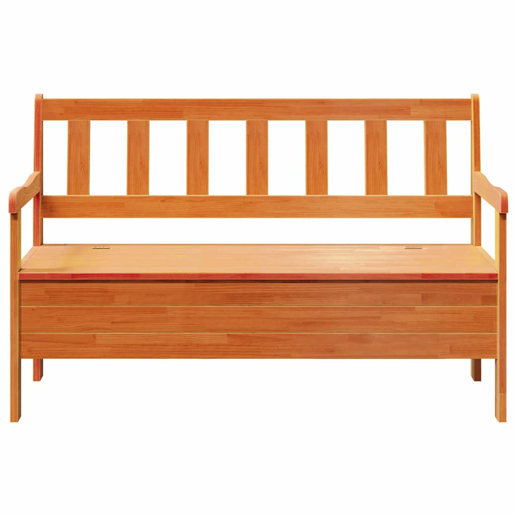 Outdoor Bench Brown 119 x 44 x 76 cm Solid Pine Wood