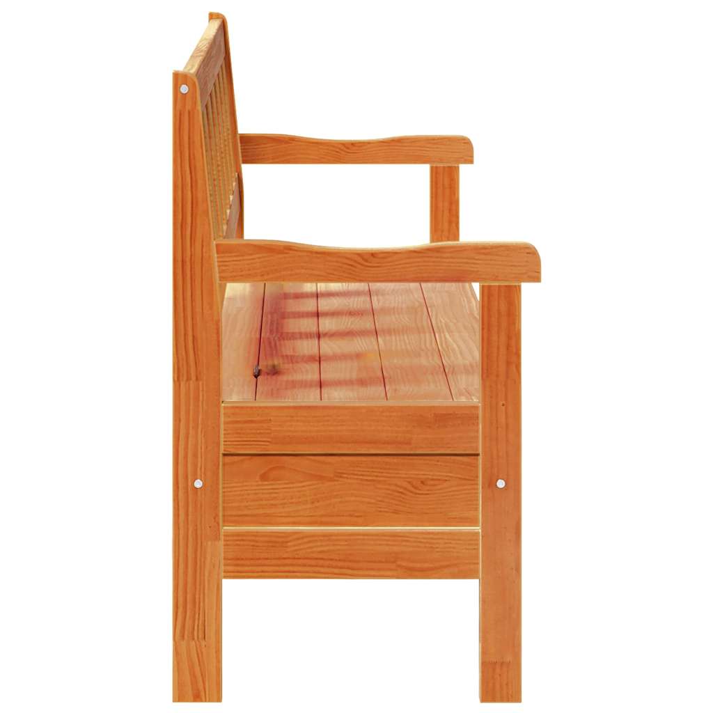 Outdoor Bench Brown 119 x 44 x 76 cm Solid Pine Wood
