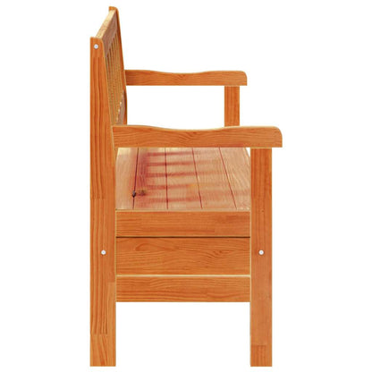 Outdoor Bench Brown 119 x 44 x 76 cm Solid Pine Wood