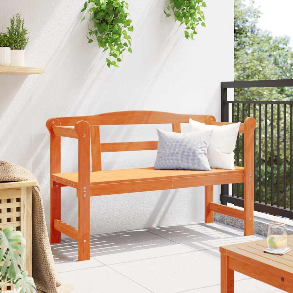 Outdoor Bench Brown 119 x 44 x 76 cm Solid Pine Wood